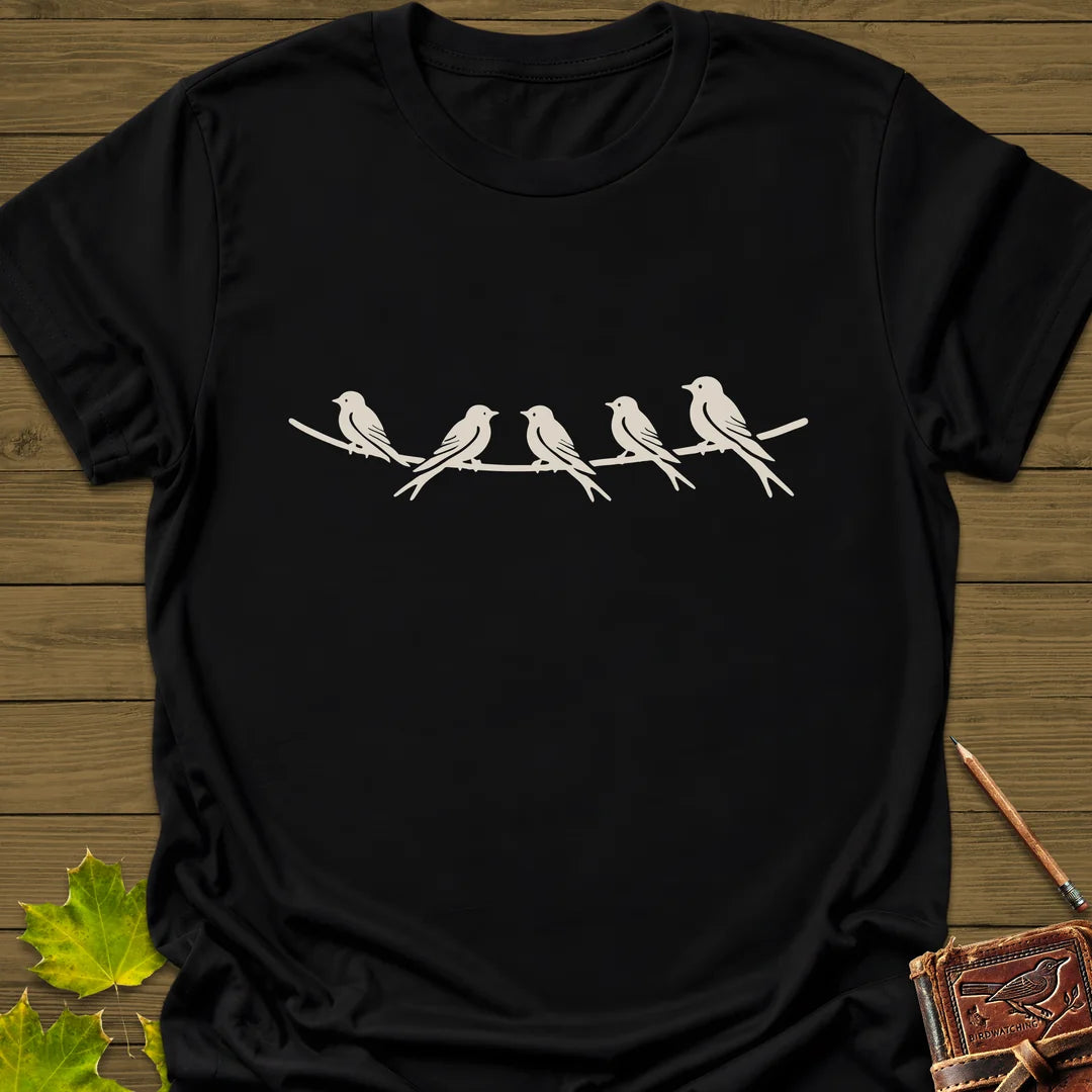 Elegant Perch T-Shirt in Black