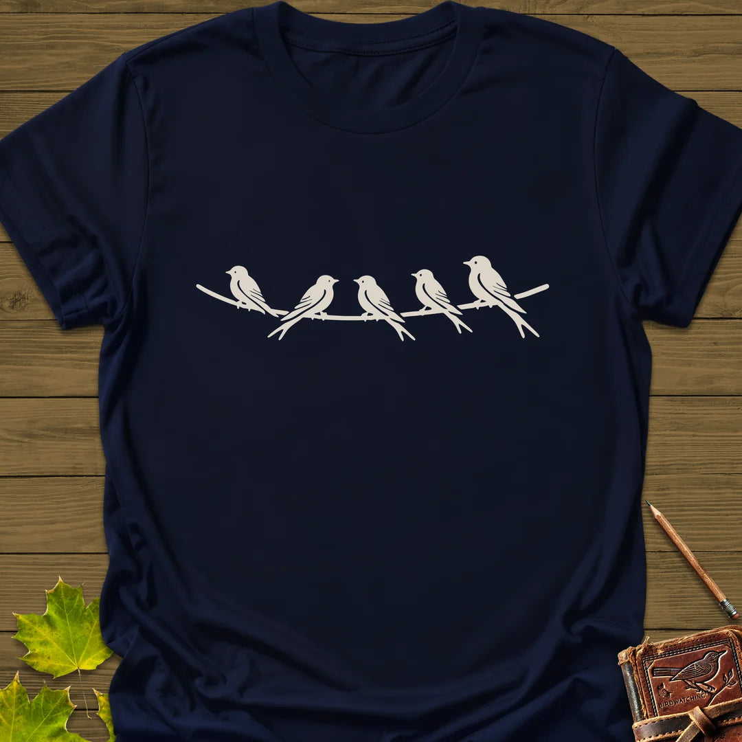 Elegant Perch T-Shirt in Navy
