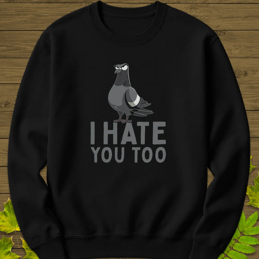 Pigeon With Attitude Sweatshirt in Black
