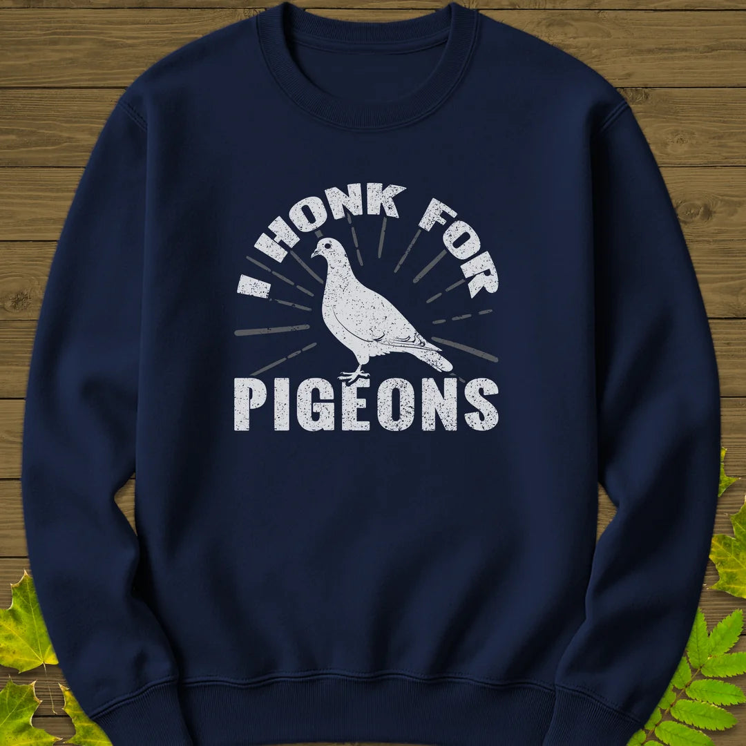 Honk For Pigeons Sweatshirt in Navy