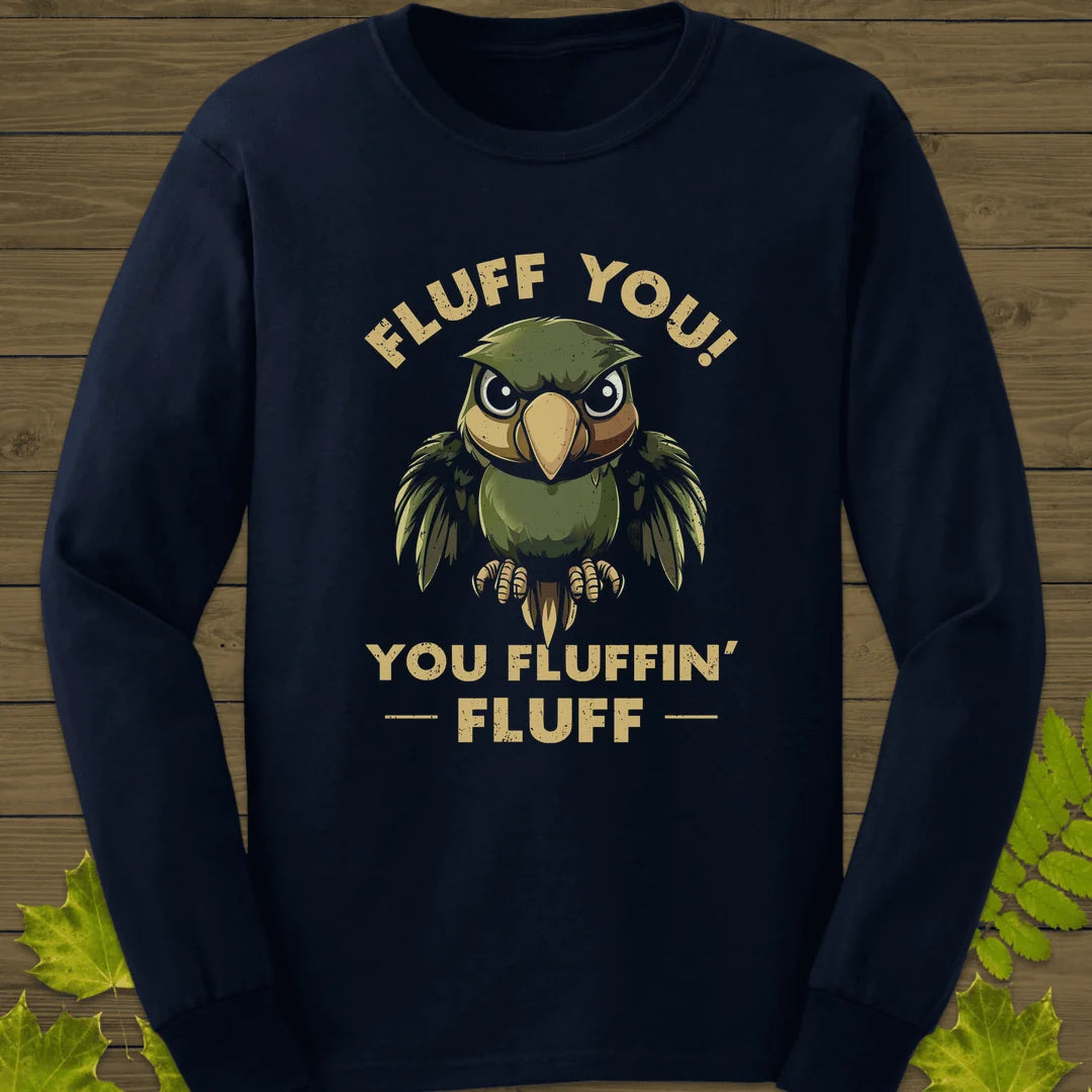 Fluff You Parrot Long Sleeve in Navy