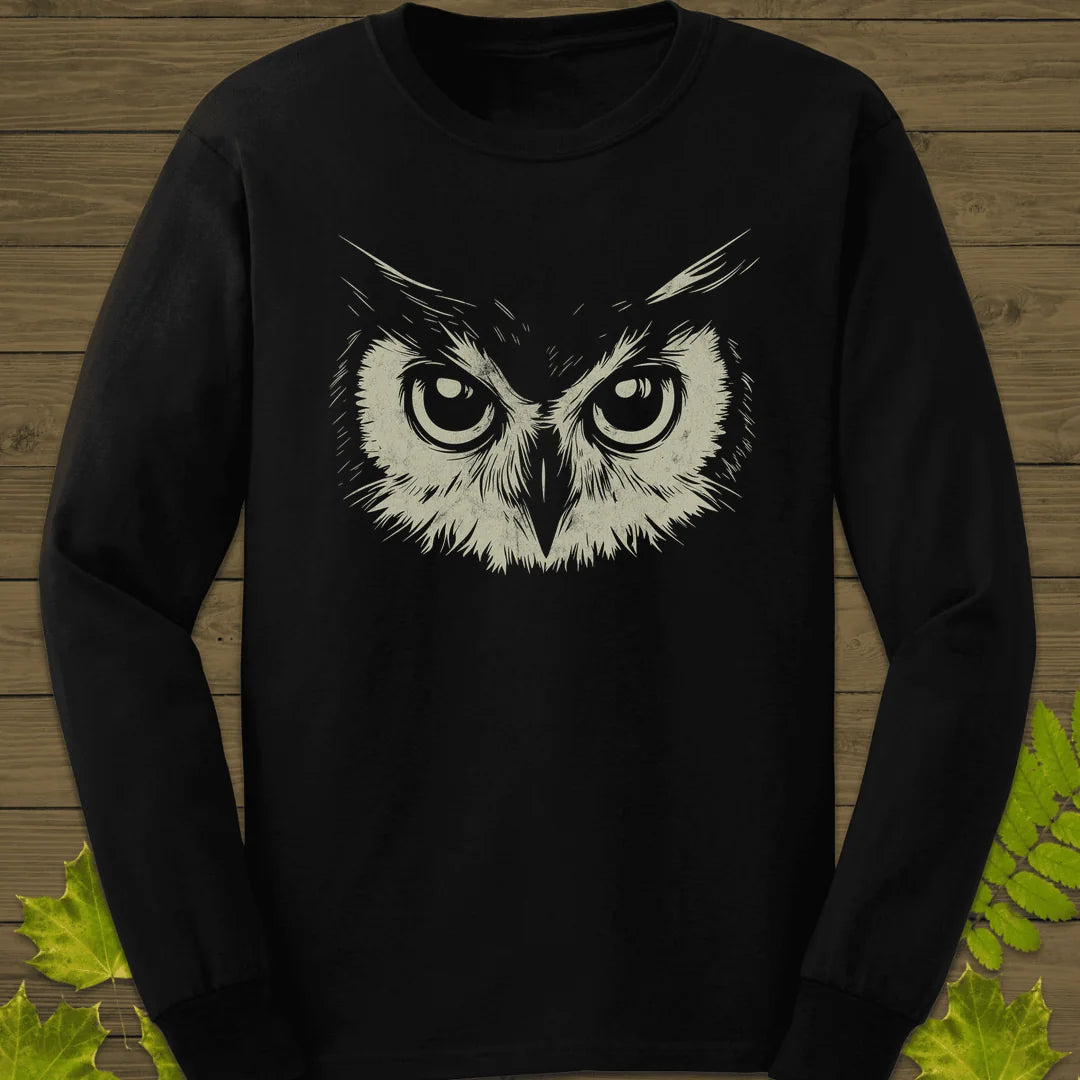 Night Vision Owl Long Sleeve in Black