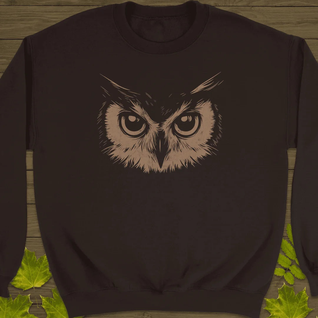 Night Vision Owl Sweatshirt in Dark Chocolate