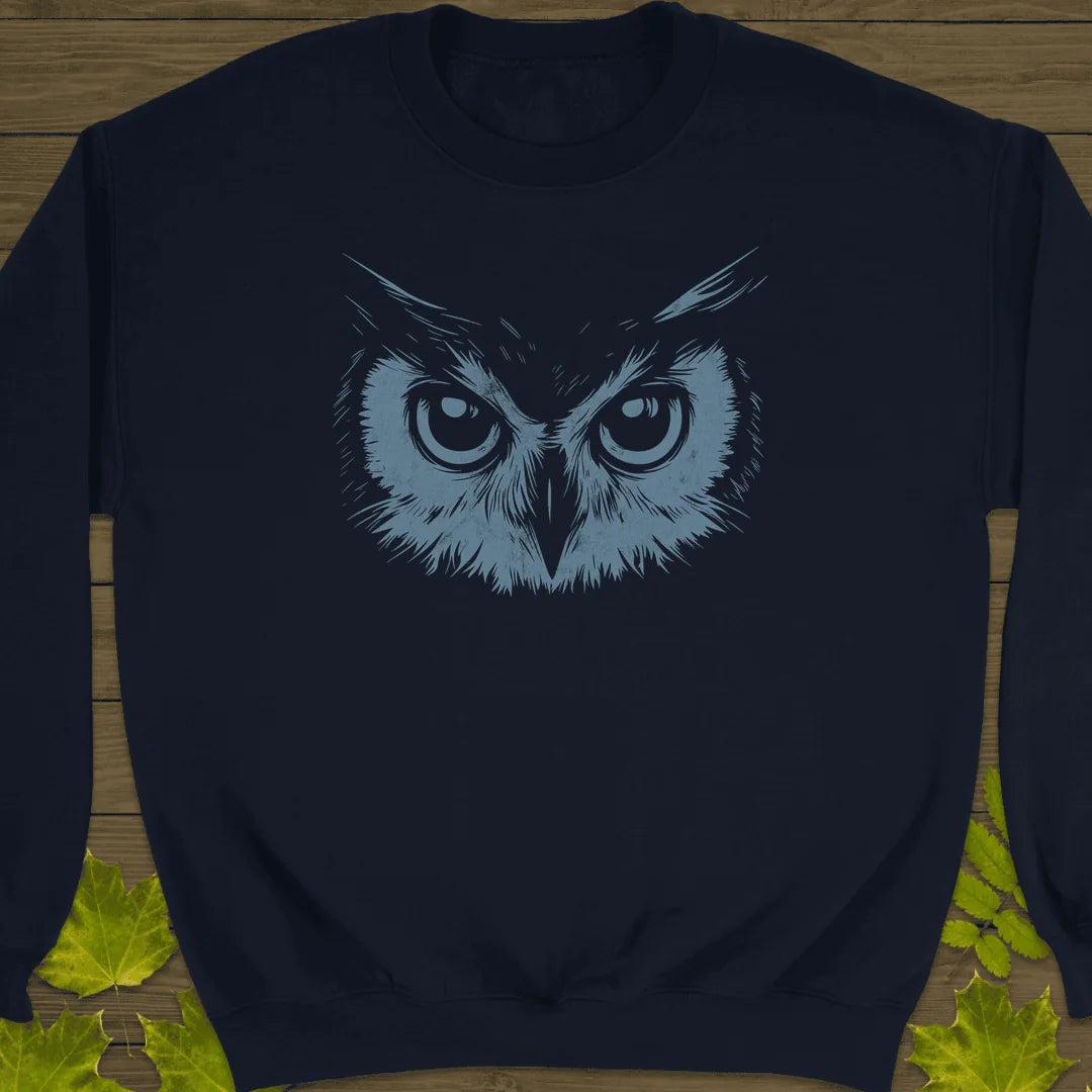 Night Vision Owl Sweatshirt in Navy