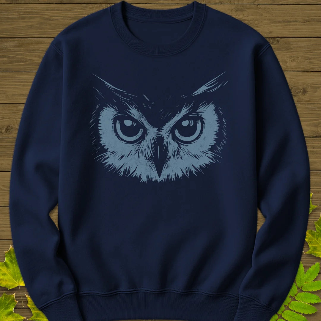 Night Vision Owl Sweatshirt in Navy
