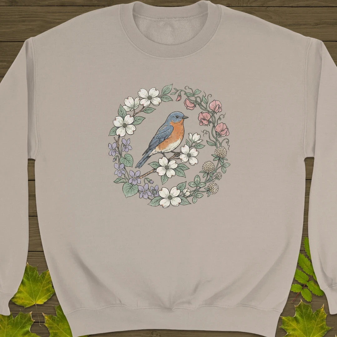 Blue & Bloom Sweatshirt Sand