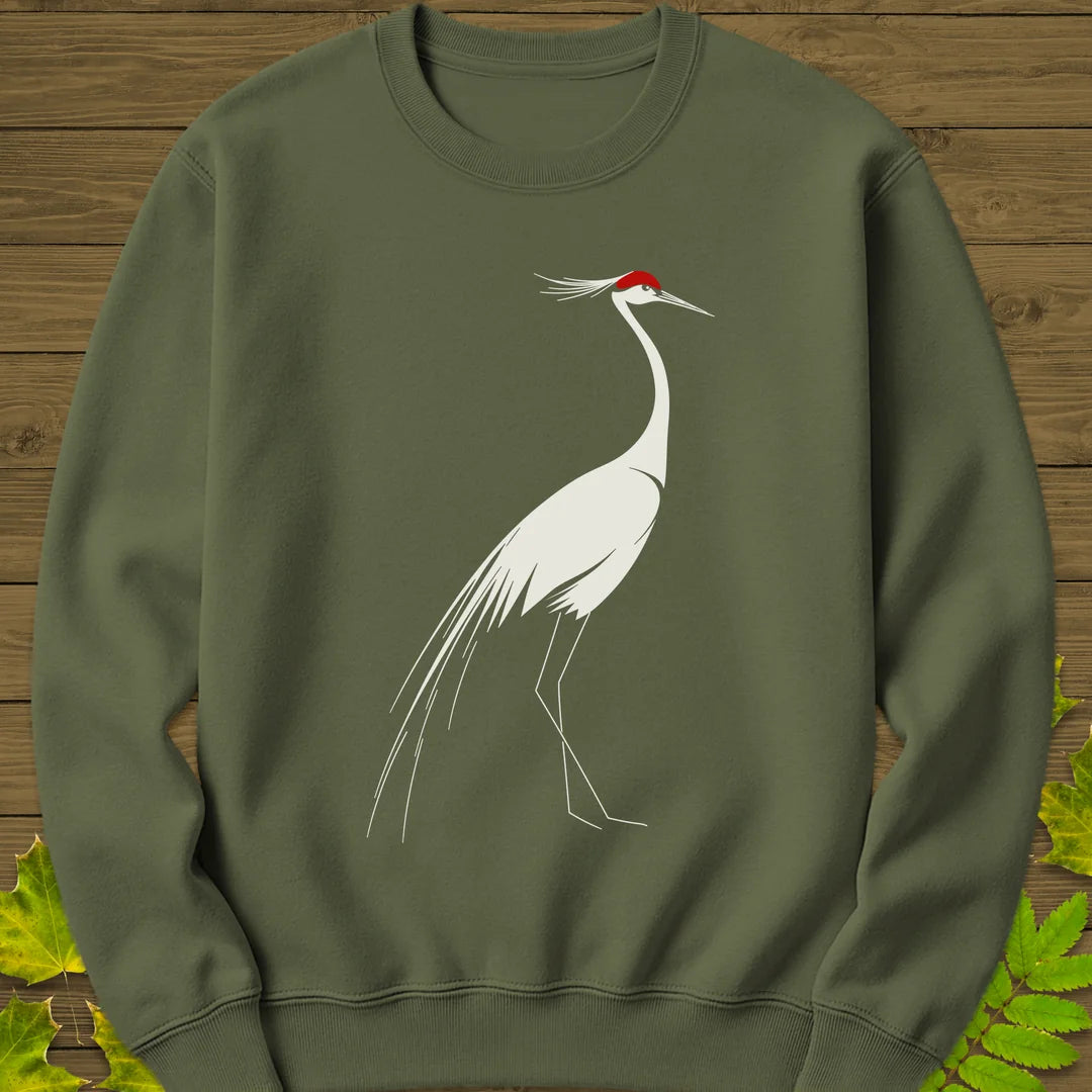 Elegant Lines Sweatshirt in Military Green