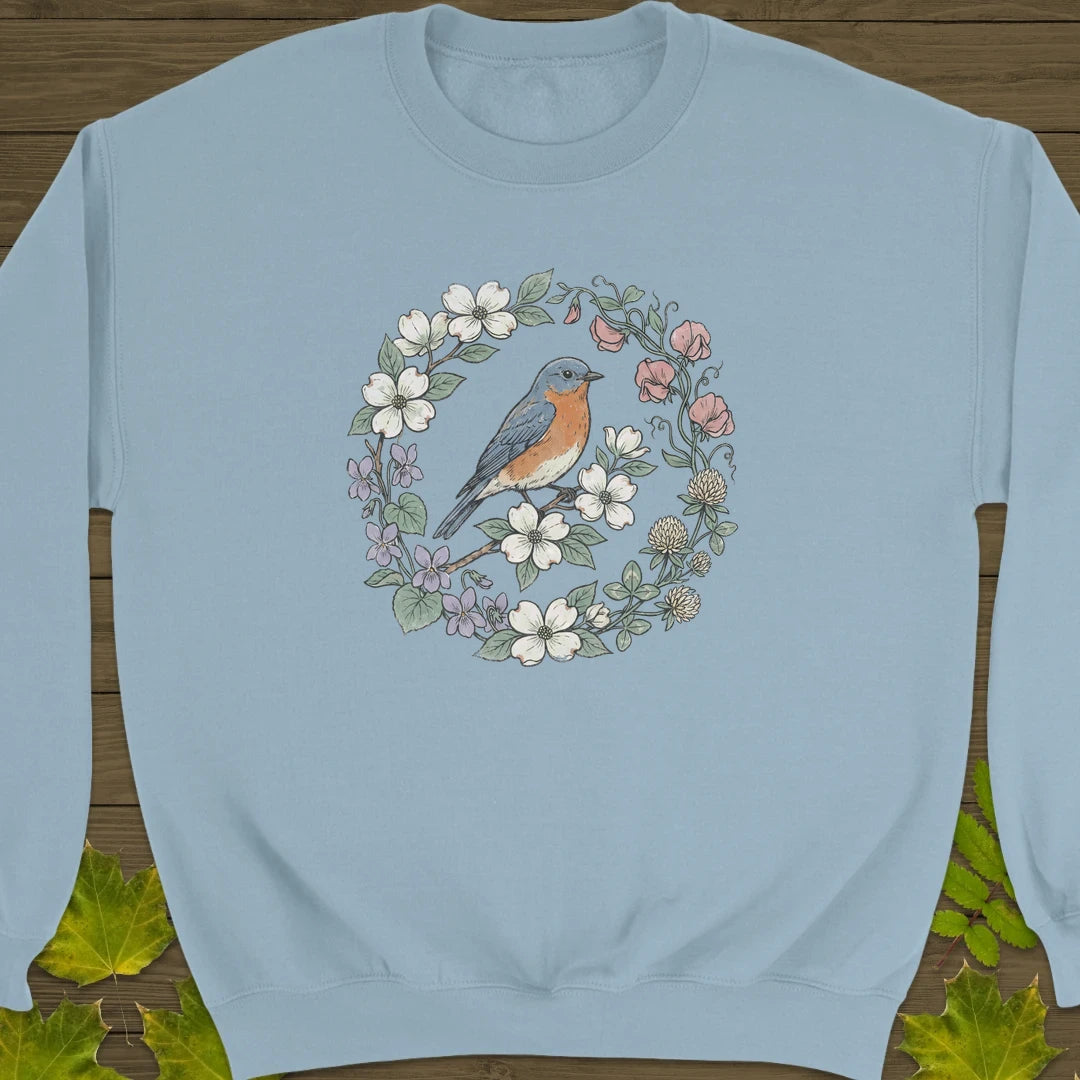 Blue & Bloom Sweatshirt Light Blue