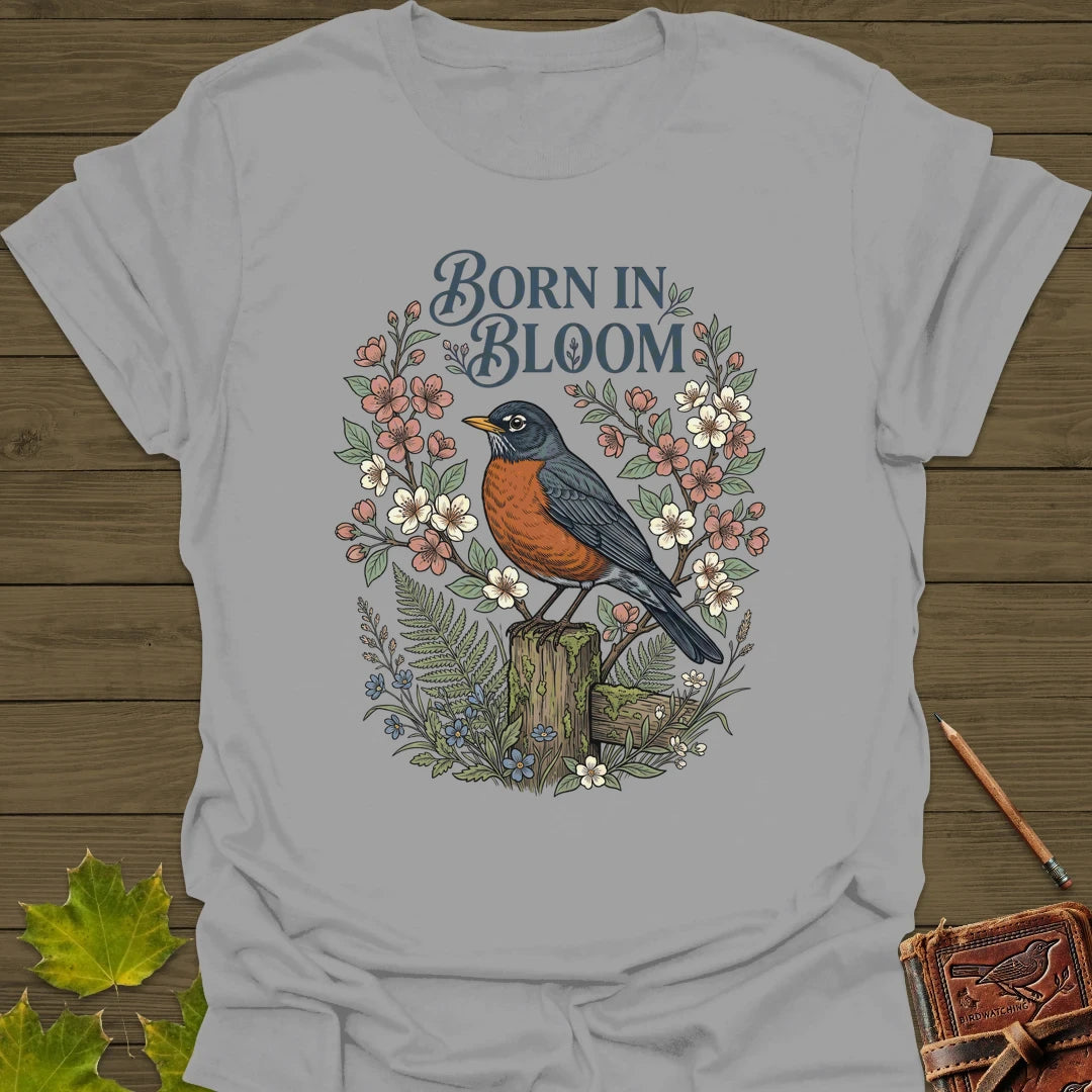 Born In Bloom T-Shirt Ice Grey