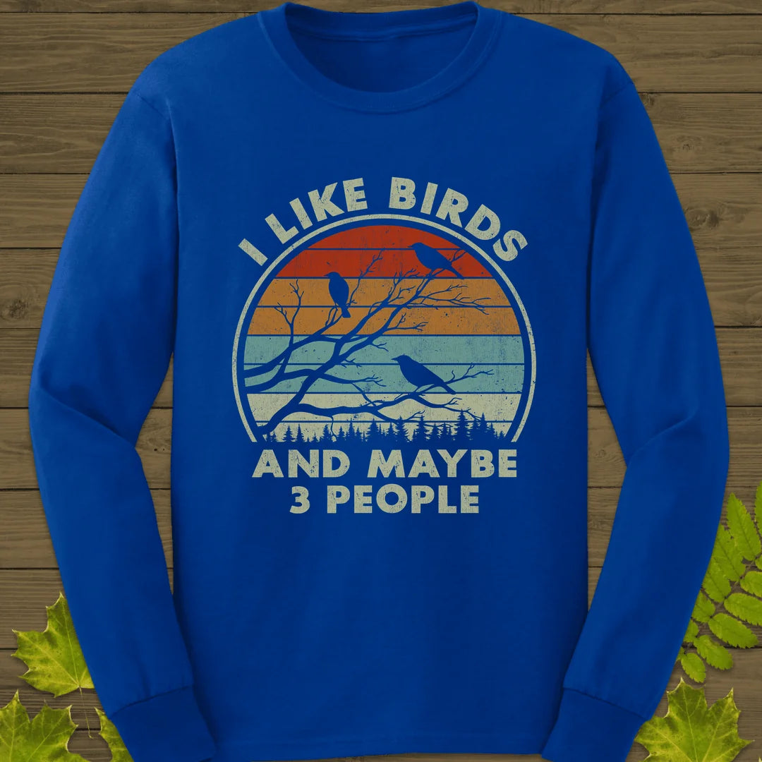 I Like Birds Long Sleeve in Royal
