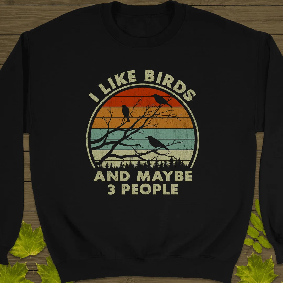 I Like Birds Sweatshirt in Black