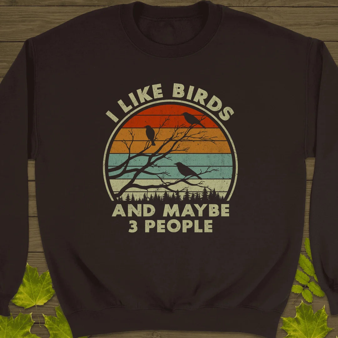 I Like Birds Sweatshirt in Dark Chocolate