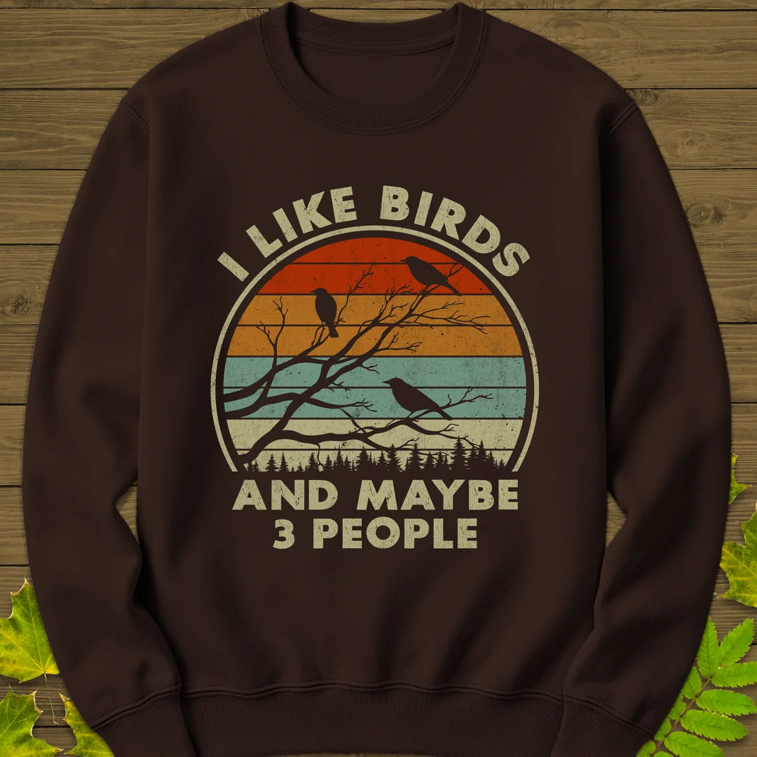 I Like Birds Sweatshirt in Dark Chocolate