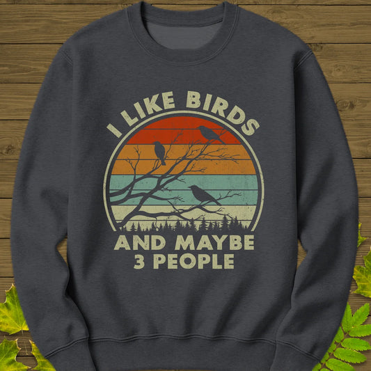 I Like Birds Sweatshirt in Dark Heather