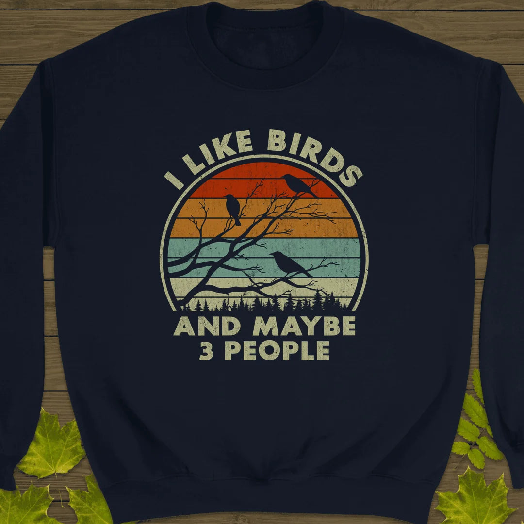 I Like Birds Sweatshirt in Navy
