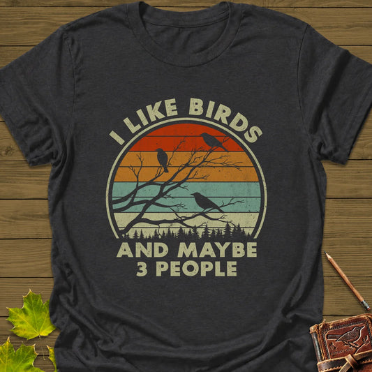 I Like Birds T-Shirt in Dark Heather