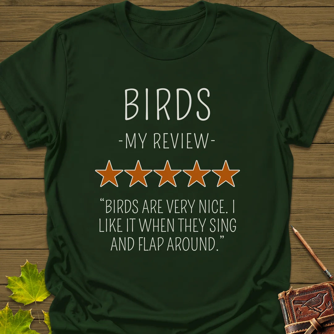 My Bird Review T-Shirt in Forest Green