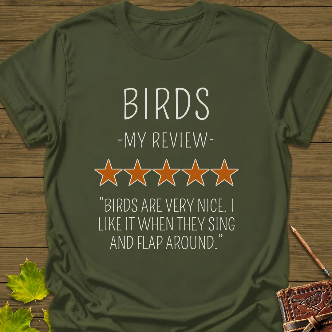 My Bird Review T-Shirt in Military Green