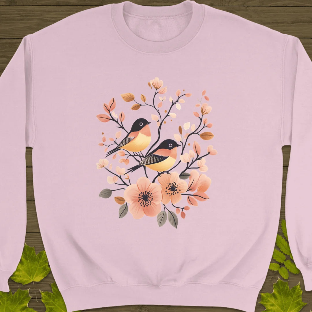 Nature's Melody Sweatshirt in Light Pink