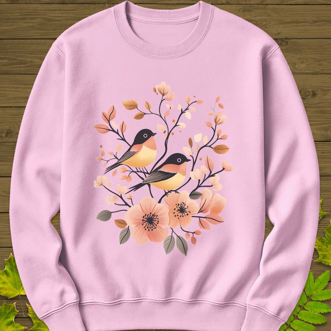 Nature's Melody Sweatshirt in Light Pink