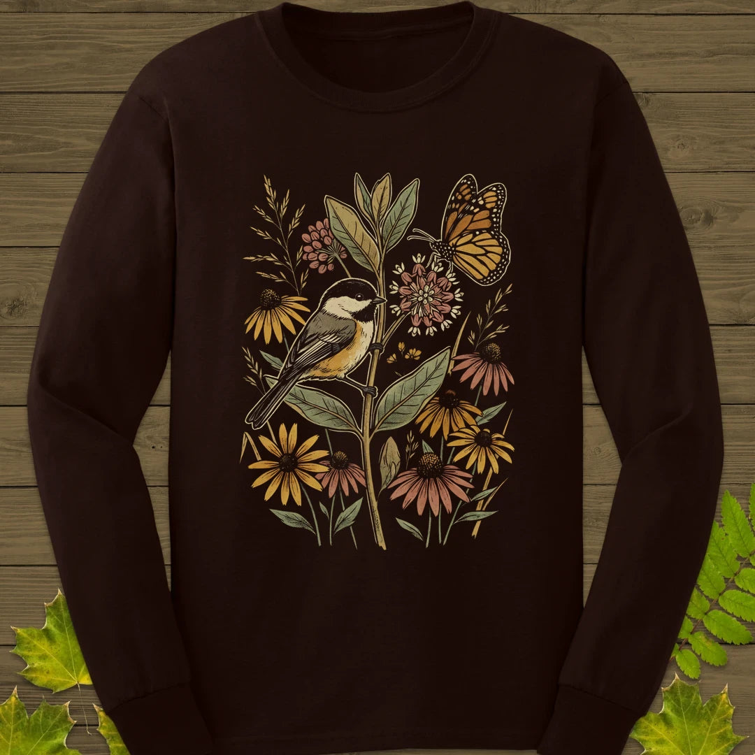 Garden Visitors Long Sleeve Dark Chocolate