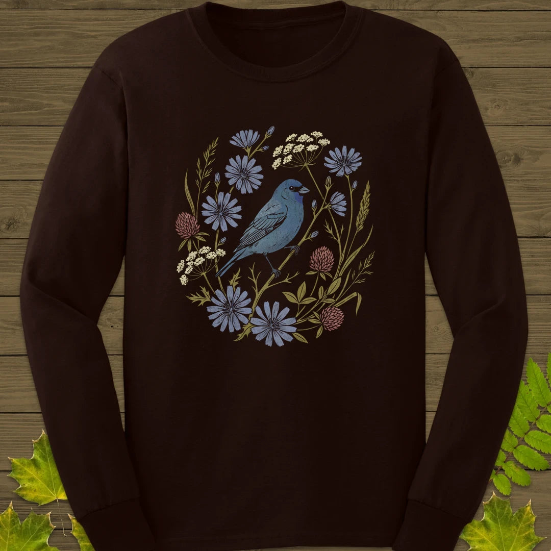 Indigo Bloom Long Sleeve Dark Chocolate
