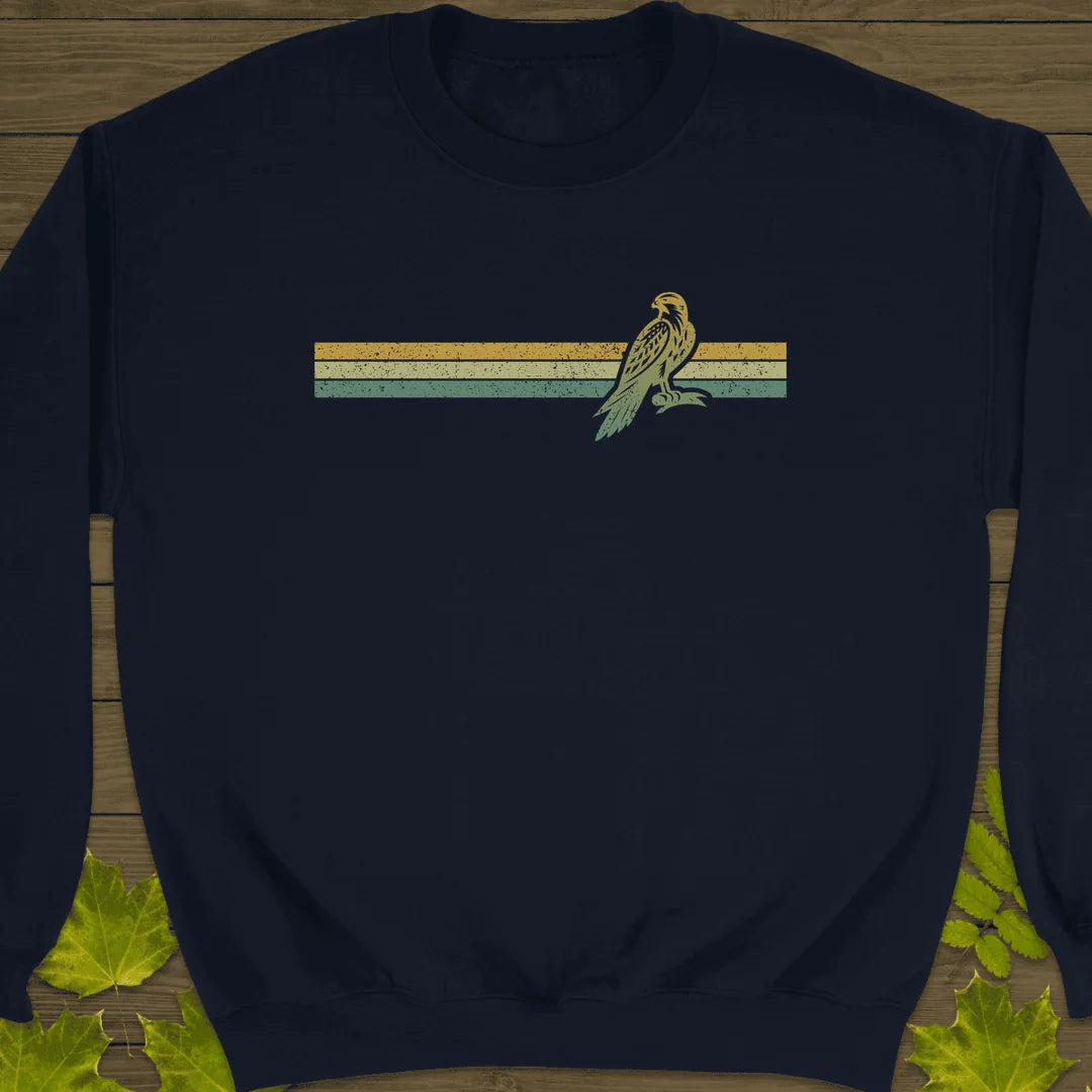Retro Stripe Falcon Sweatshirt in Navy