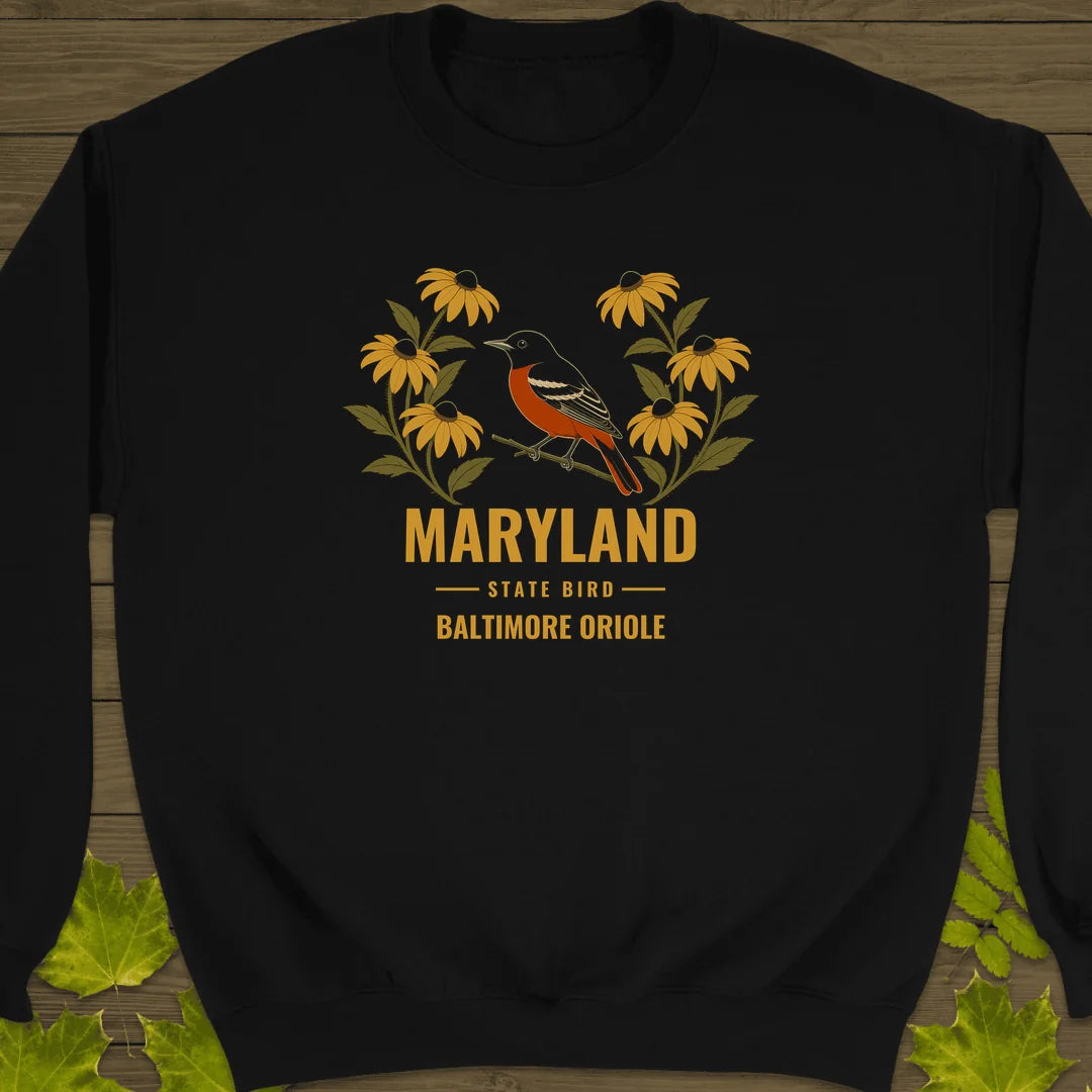 Maryland State Bird Sweatshirt in Black
