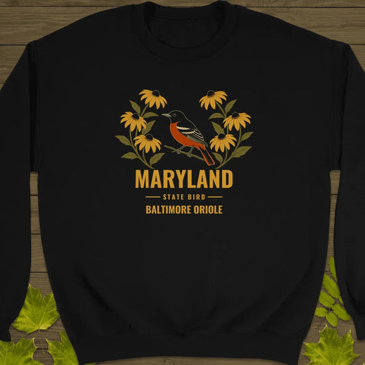 Maryland State Bird Sweatshirt in Black