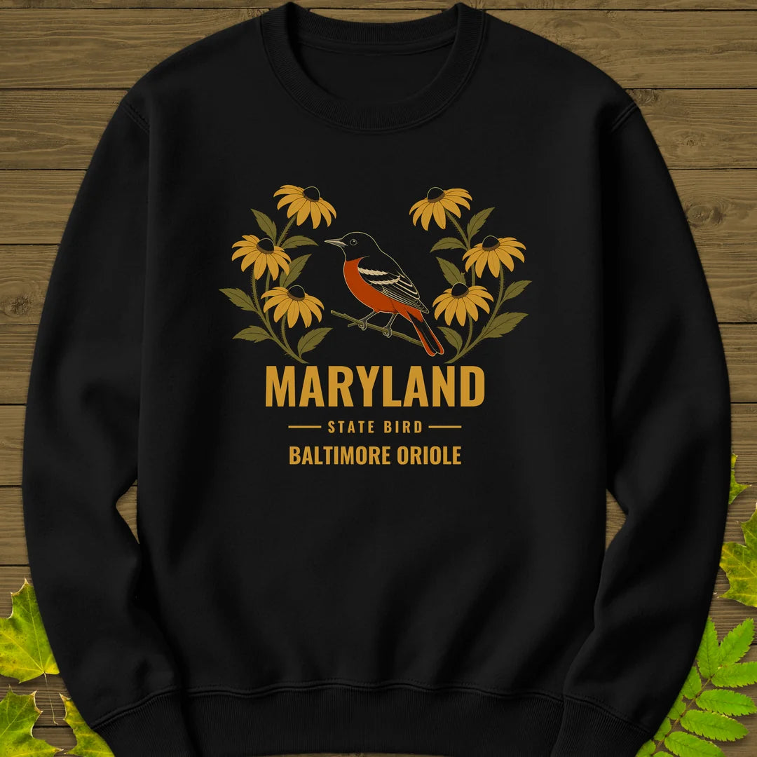 Maryland State Bird Sweatshirt in Black