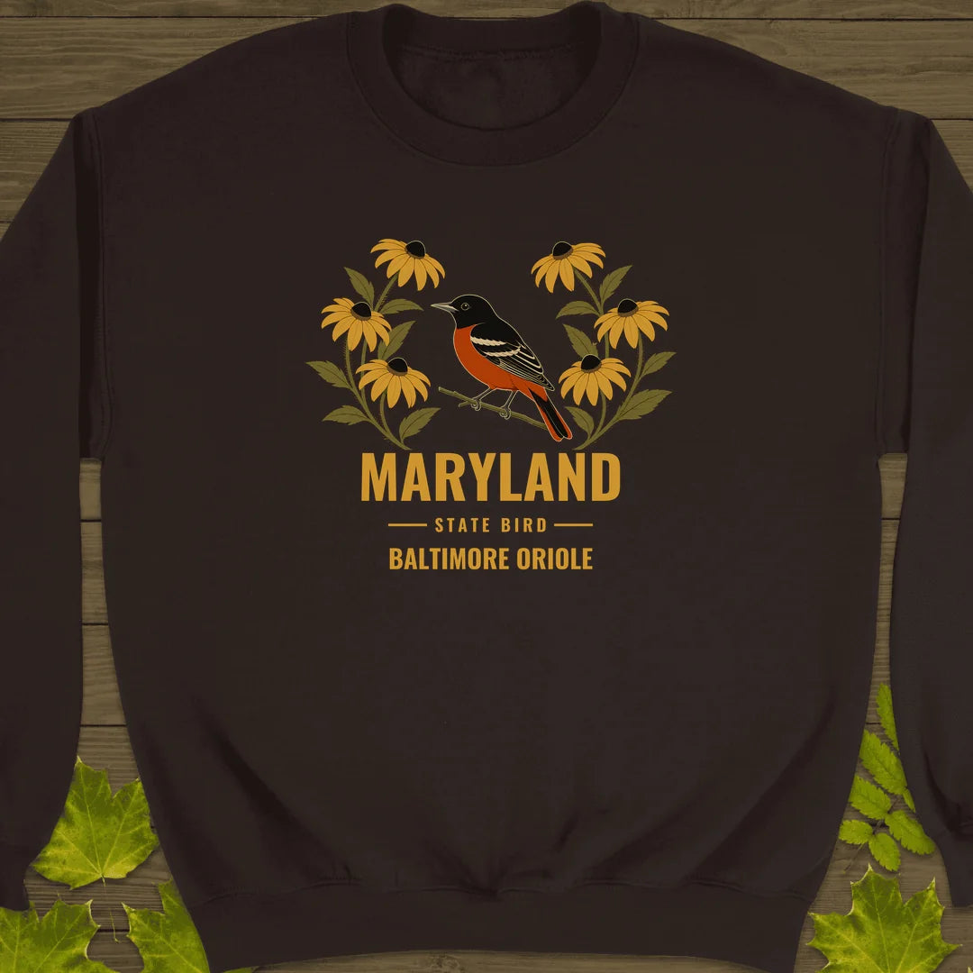 Maryland State Bird Sweatshirt in Dark Chocolate