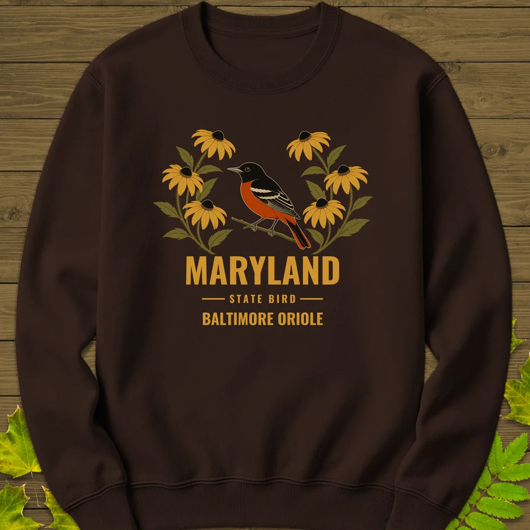 Maryland State Bird Sweatshirt in Dark Chocolate