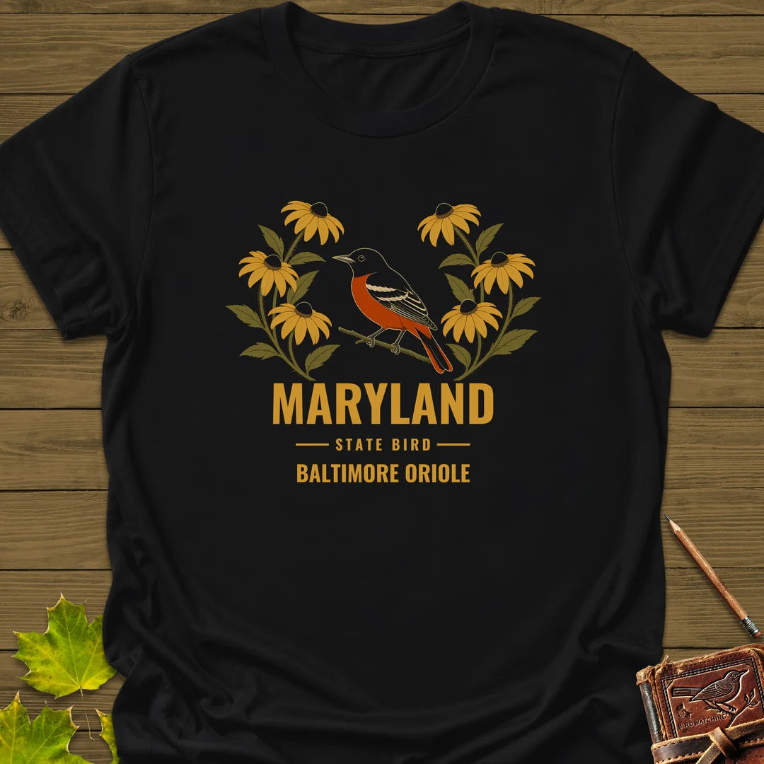 Maryland State Bird T-Shirt in Black