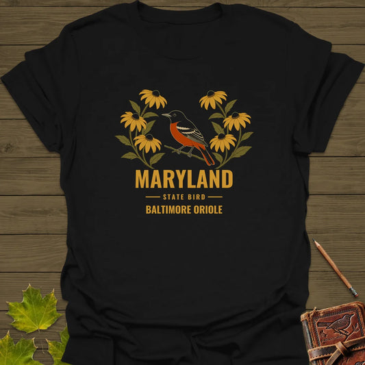Maryland State Bird T-Shirt in Black