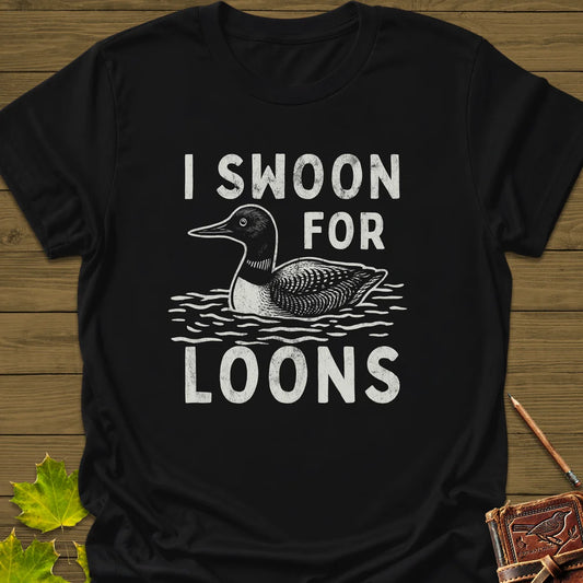 Swoon For Loons T-Shirt in Black