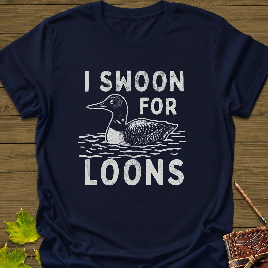 Swoon For Loons T-Shirt in Navy