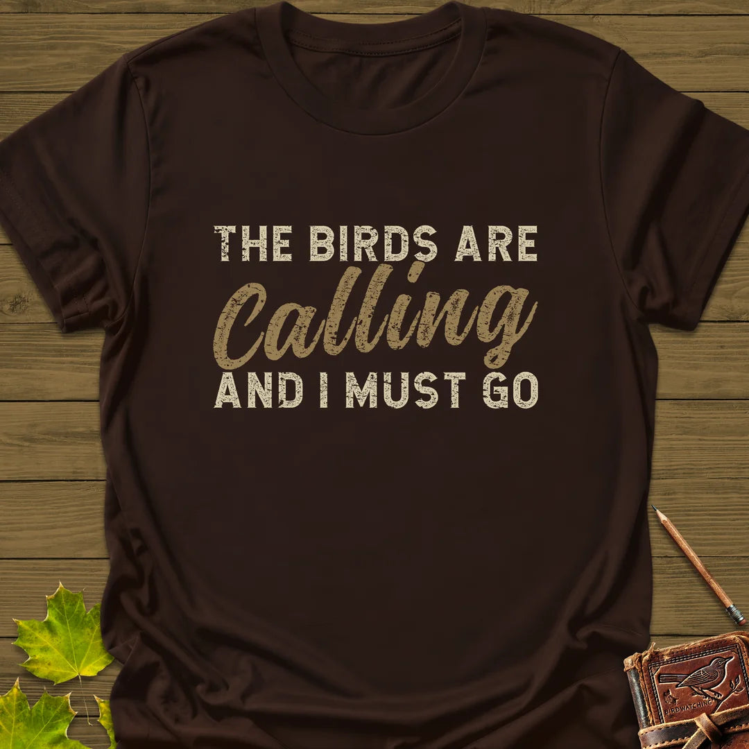 Birds Are Calling T-Shirt in Dark Chocolate