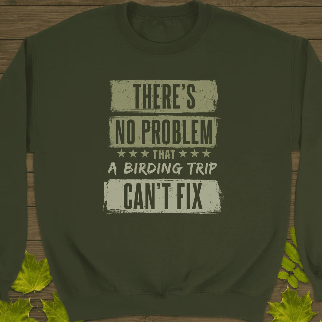 Birding Trip Fix Sweatshirt in Military Green