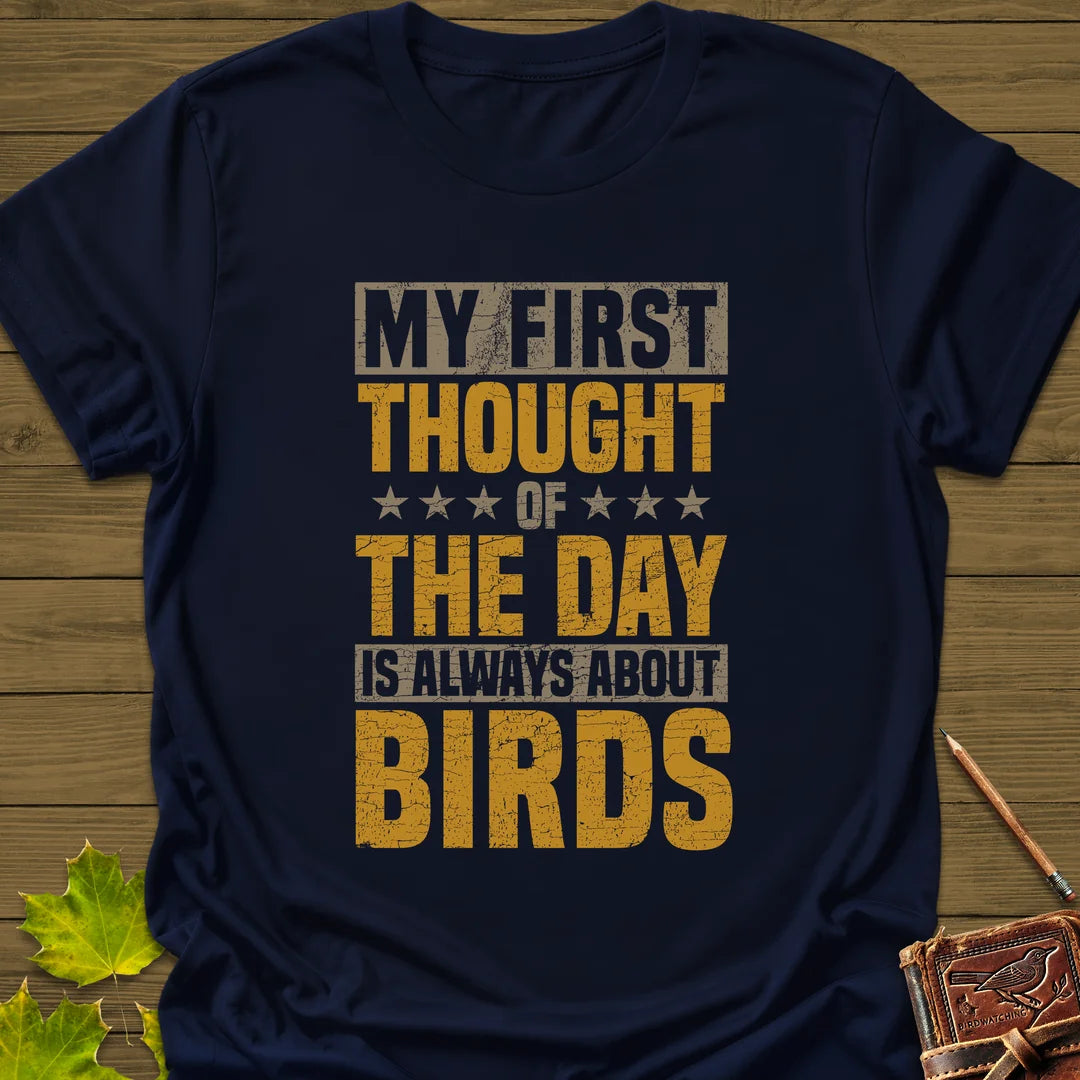 First Thought Is Birds T-Shirt in Navy