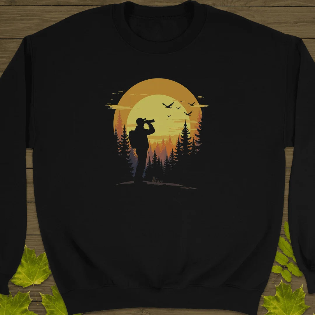Birdwatcher’s Sunset Sweatshirt in Black