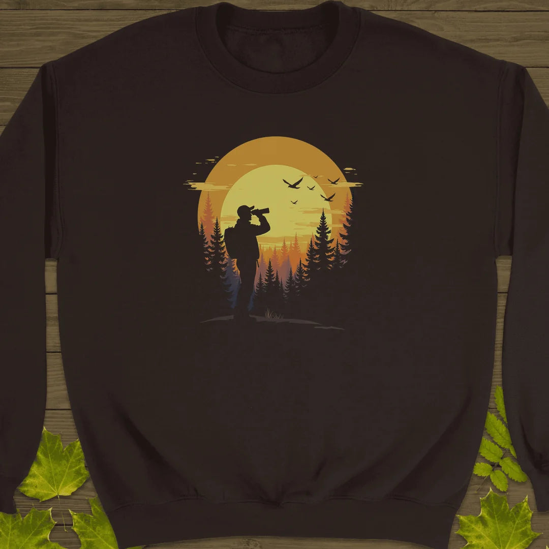 Birdwatcher’s Sunset Sweatshirt in Dark Chocolate