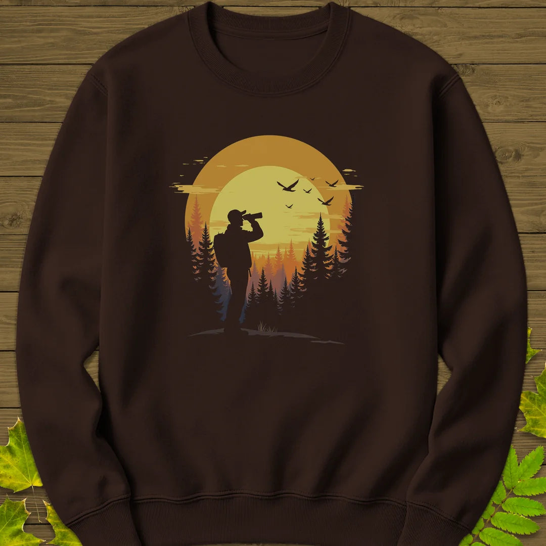 Birdwatcher’s Sunset Sweatshirt in Dark Chocolate