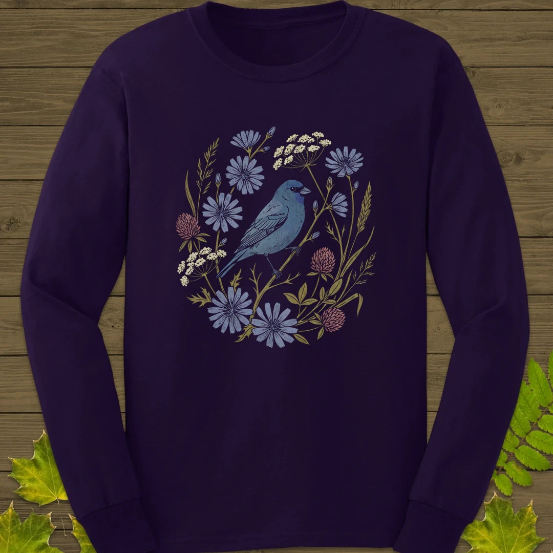 Indigo Bloom Long Sleeve Purple