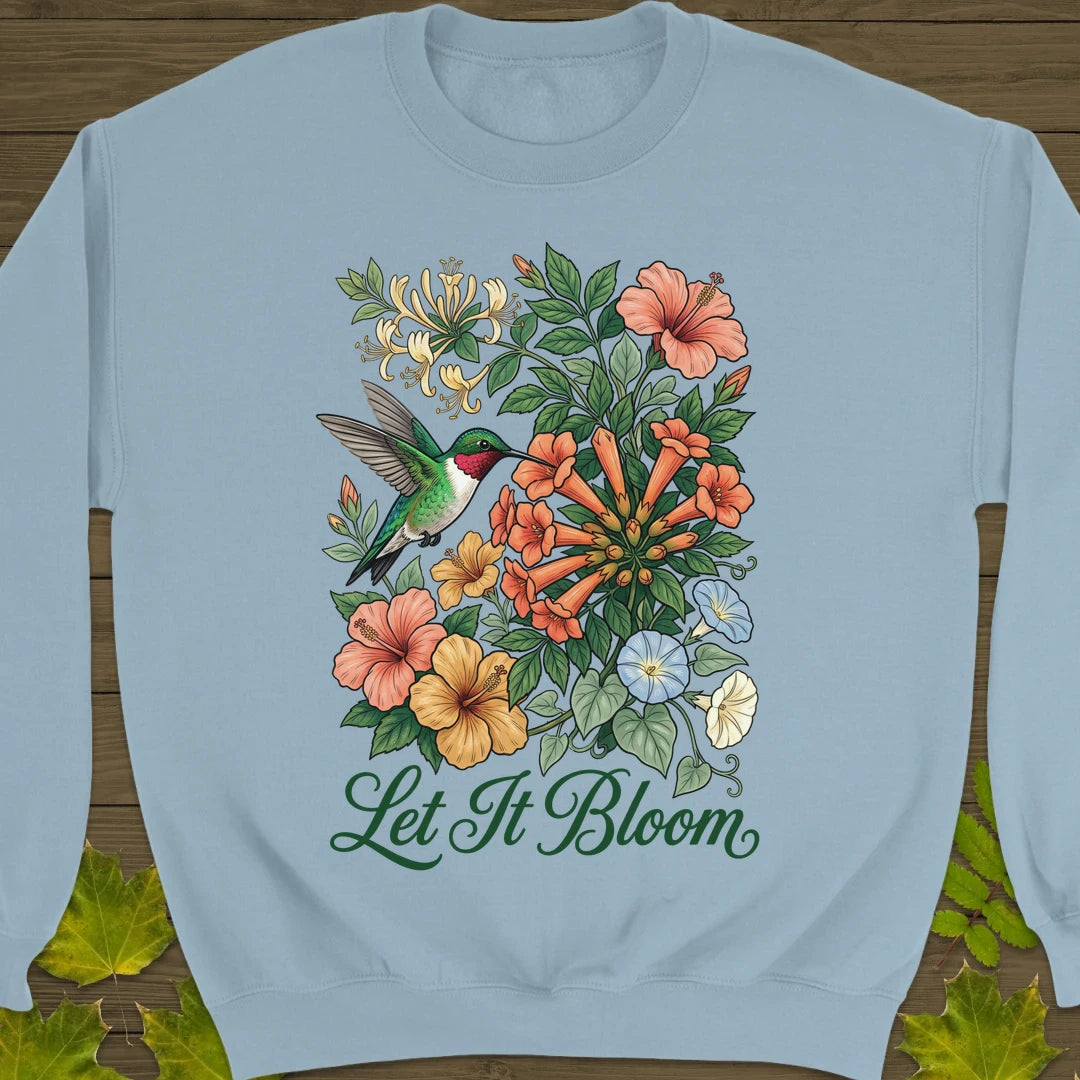 Let It Bloom Sweatshirt Light Blue