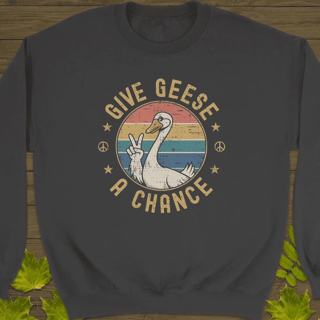 Give Geese A Chance Sweatshirt in Charcoal