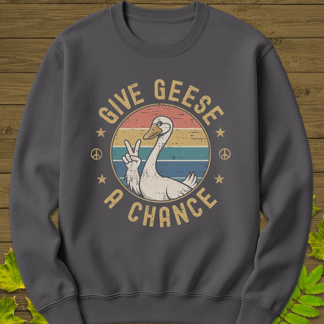 Give Geese A Chance Sweatshirt in Charcoal
