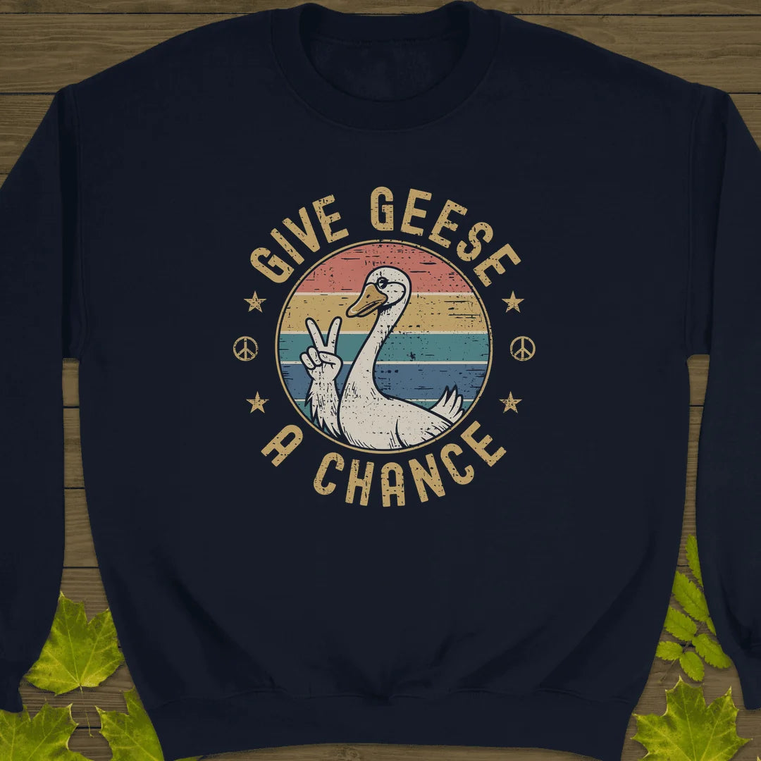 Give Geese A Chance Sweatshirt in Navy