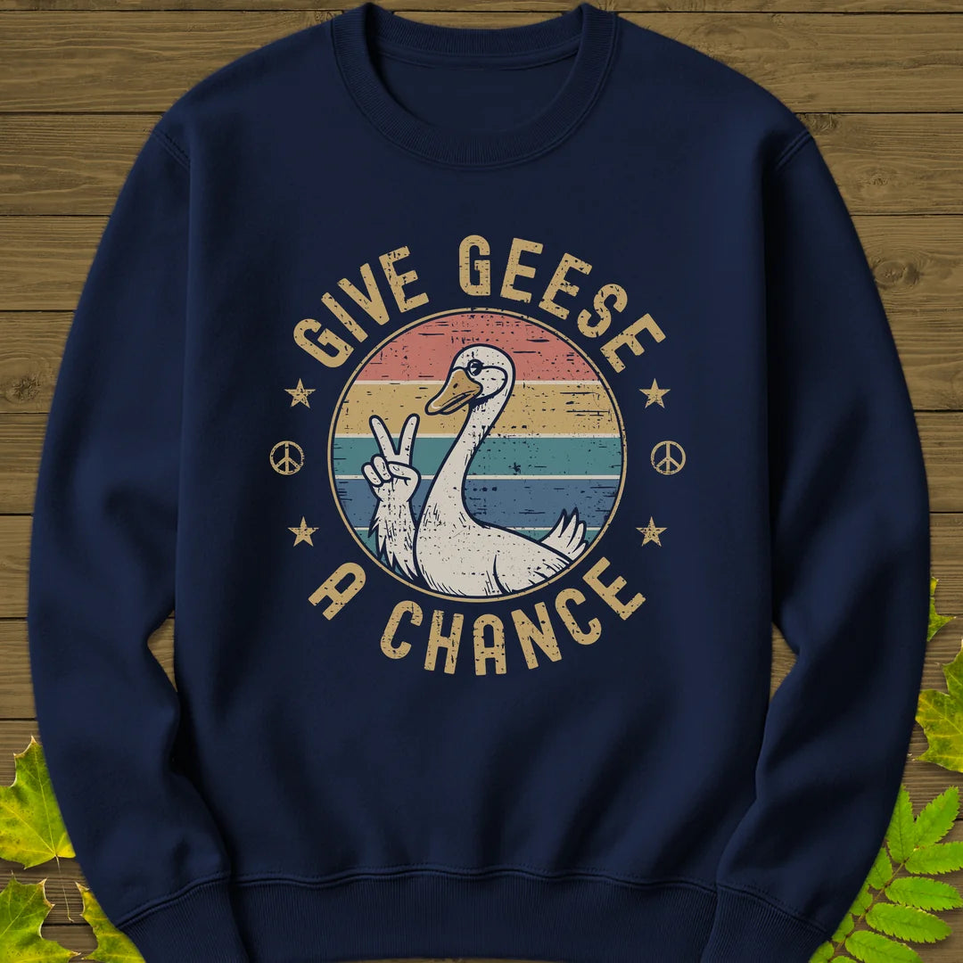 Give Geese A Chance Sweatshirt in Navy