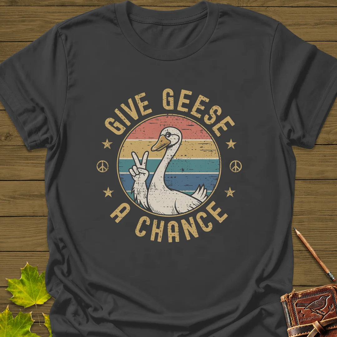 Give Geese A Chance T-Shirt in Charcoal