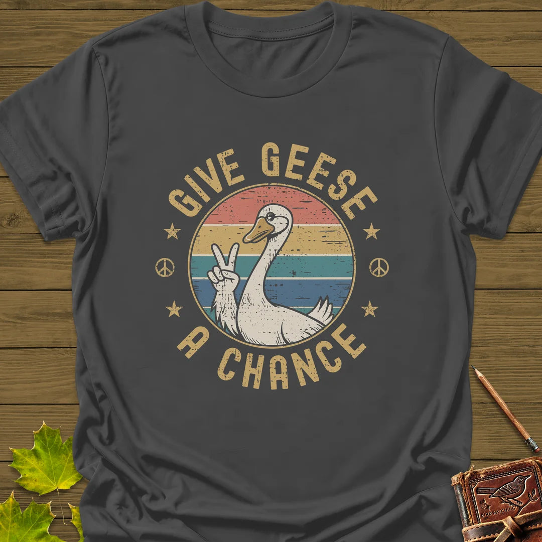 Give Geese A Chance T-Shirt in Charcoal